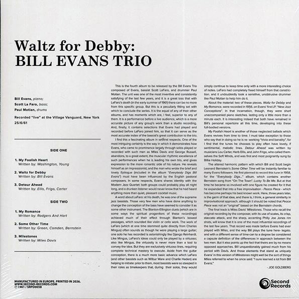 Bill Evans Trio - Waltz for Debby (180g)