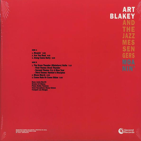 Art Blakey & The Jazz Messengers - Moanin' (180g) (red vinyl)