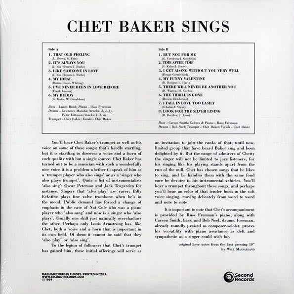 Chet Baker - Chet Baker Sings (180g) (yellow vinyl)