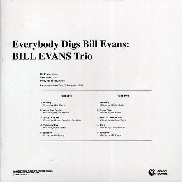 Bill Evans Trio - Everybody Digs Bill Evans (180g)