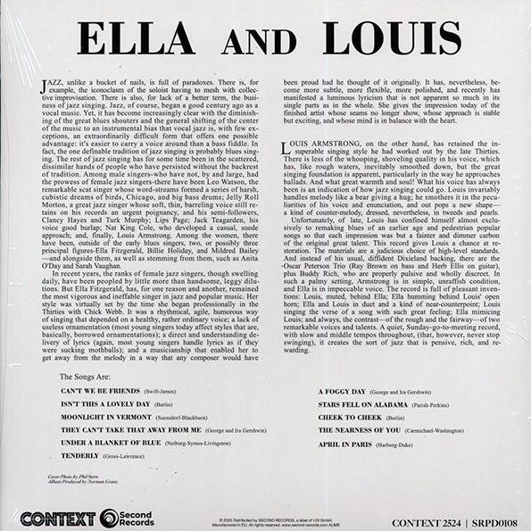 Ella Fitzgerald, Louis Armstrong - Ella & Louis (180g) (blue vinyl)