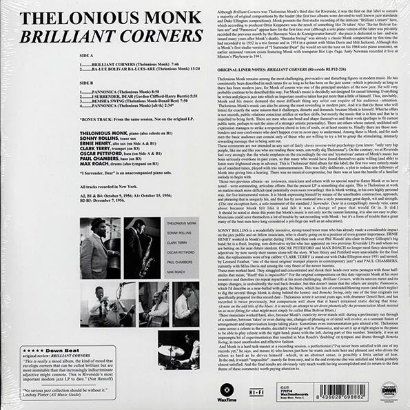 Thelonious Monk - Brilliant Corners (+bonus track) (ltd. ed.) (180g)