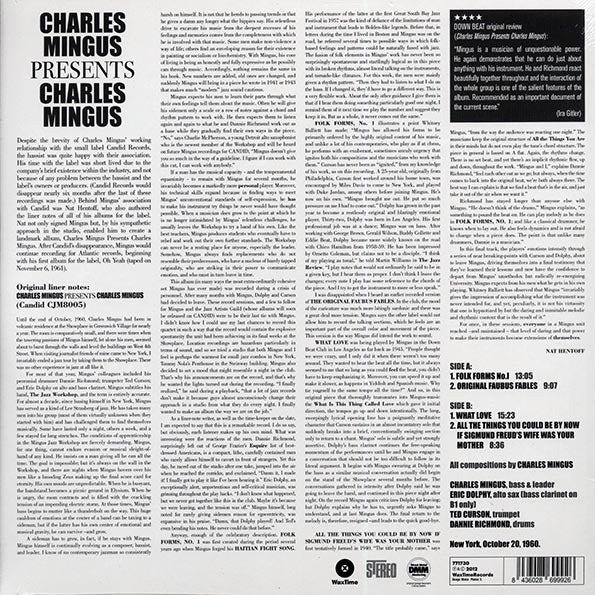 Charles Mingus - Charles Mingus Presents Charles Mingus (180g)