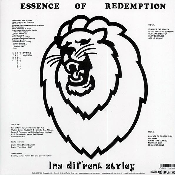 Essence Of Redemption - Ina Dif'rent Styley (2014 FIRST PRESS) (incl. mp3)