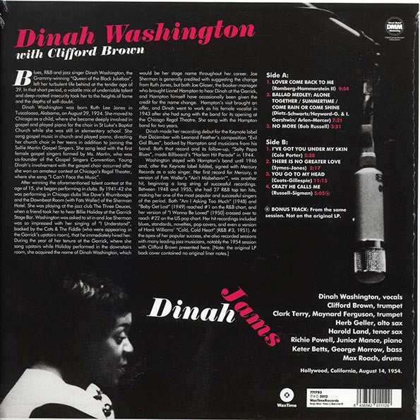 Dinah Washington - Dinah Jams (ltd. ed.) (180g) (remastered)