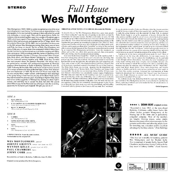 Wes Montgomery - Full House (ltd. ed.) (180g)