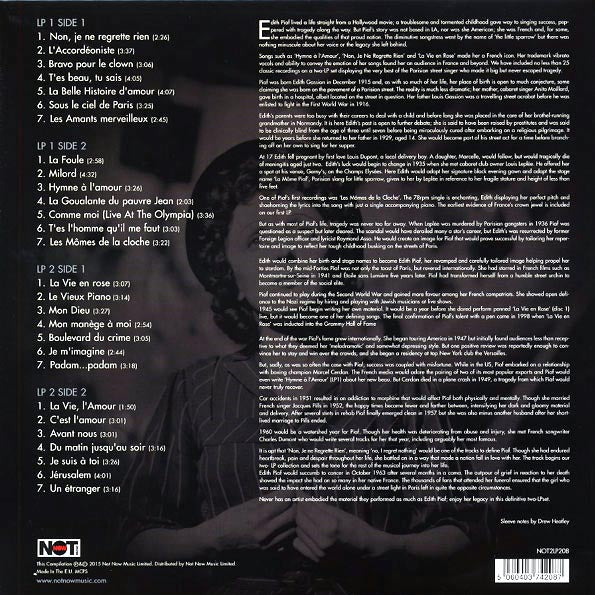 Edith Piaf - Je Ne Regrette Rien (2xLP) (180g) (colored vinyl)