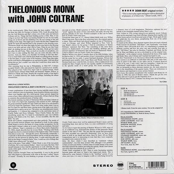Thelonious Monk, John Coltrane - Thelonious Monk With John Coltrane (180g)