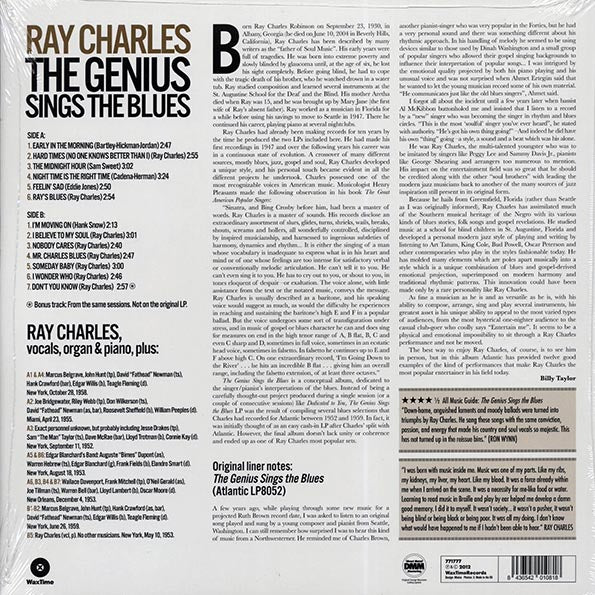 Ray Charles - The Genius Sings The Blues (+bonus track) (ltd. ed.) (180g)