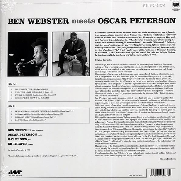 Ben Webster, Oscar Peterson - Ben Webster Meets Oscar Peterson (ltd. ed.) (180g) (remastered)