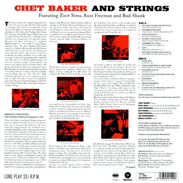 Chet Baker - Chet Baker And Strings (incl. mp3) (180g)