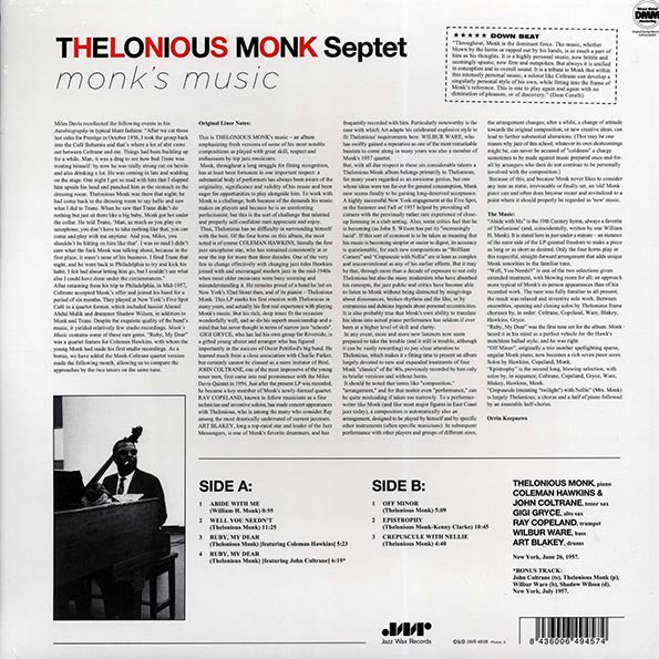 Thelonious Monk Septet - Monk's Music (ltd. ed.) (180g)
