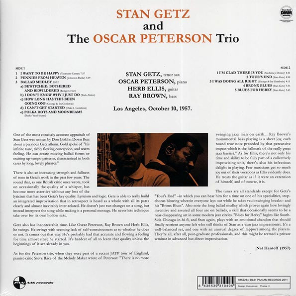 Stan Getz & Oscar Peterson Trio - Stan Getz & Oscar Peterson Trio (ltd. ed.) (180g)
