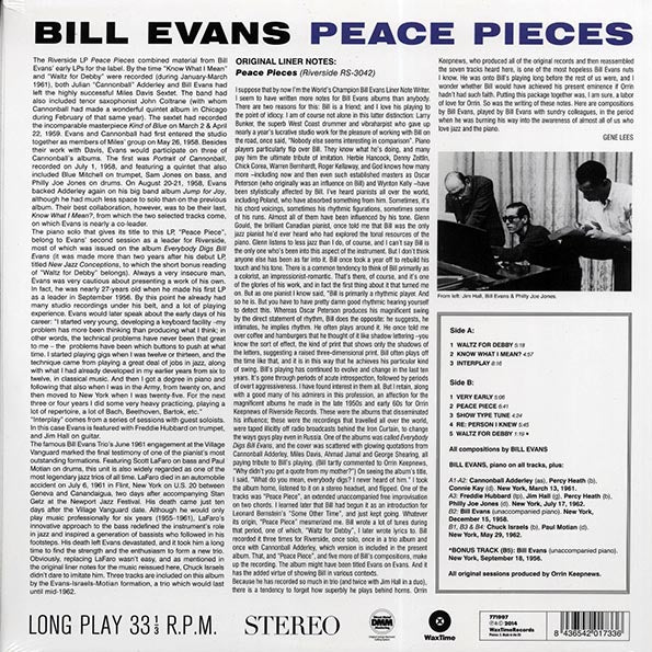 Bill Evans - Peace Pieces (incl. mp3) (180g)