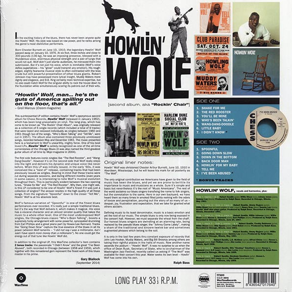 Howlin' Wolf - Holwin' Wolf (Rockin' Chair) (+2 bonus tracks) (ltd. ed.) (180g)