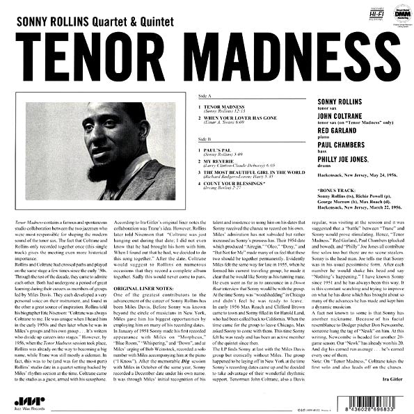 Sonny Rollins Quartet - Tenor Madness (+bonus track) (ltd. ed.) (180g)