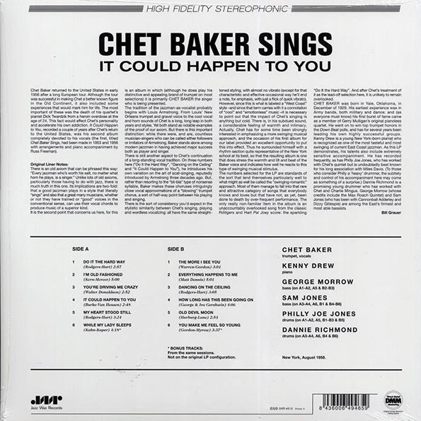 Chet Baker - Sings It Could Happen To You (ltd. ed.) (180g) (remastered)