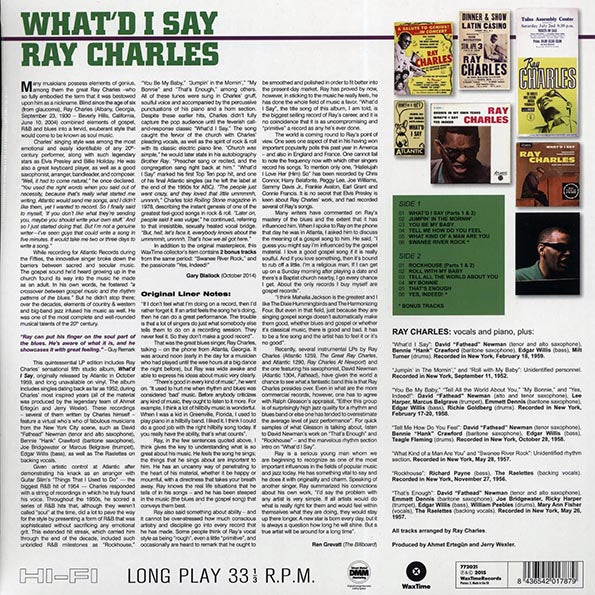 Ray Charles - What'd I Say (ltd. ed.) (180g)