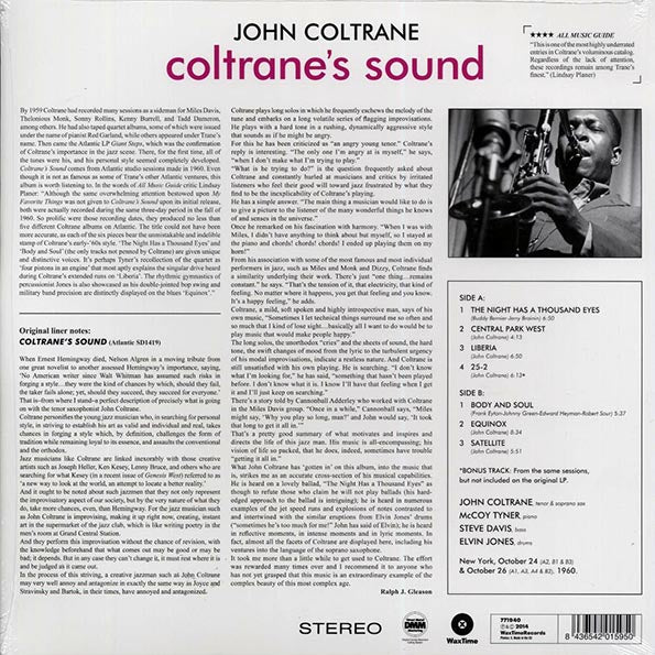 John Coltrane - Coltrane's Sound (+bonus track) (ltd. ed.) (180g) (remastered)