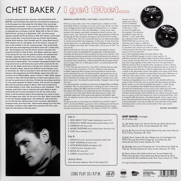 Chet Baker, Bobby Jaspar - I Get Chet (ltd. ed.) (180g)