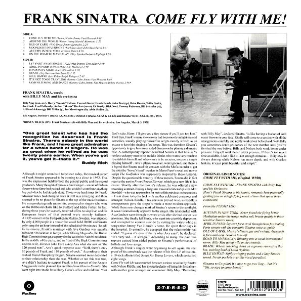Frank Sinatra - Come Fly With Me! (+bonus track) (ltd. ed.) (180g)