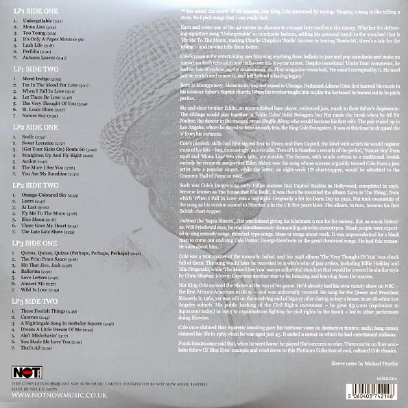 Nat King Cole - The Platinum Collection (3xLP) (white vinyl)