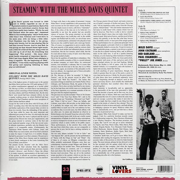 Miles Davis Quintet - Steamin' With Miles Davis Quintet (ltd. ed.) (incl. mp3) (180g)