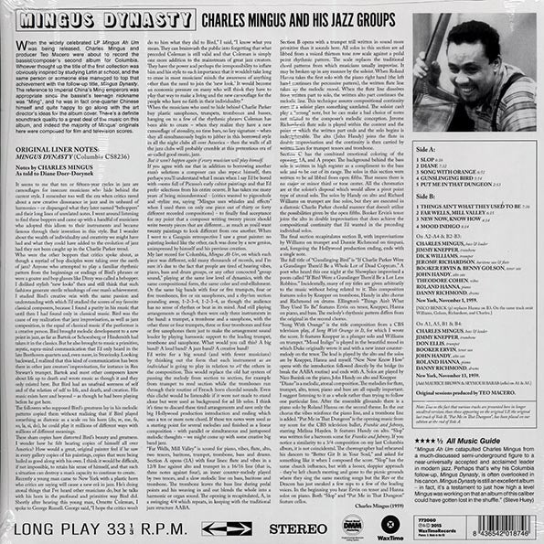 Charles Mingus & His Jazz Groups - Mingus Dynasty (ltd. ed.) (180g)