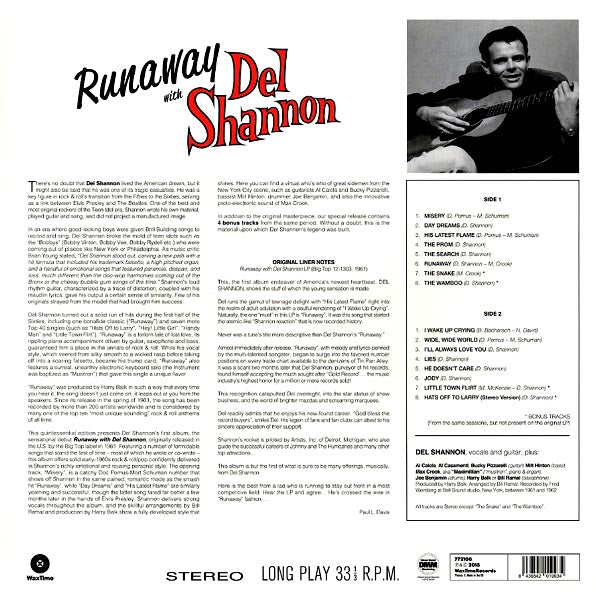 Del Shannon - Runaway With Del Shannon (+4 bonus tracks) (ltd. ed.) (180g)