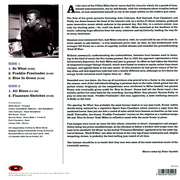 Miles Davis - Kind Of Blue (180g) (colored vinyl)