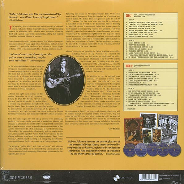 Robert Johnson - The Complete Master Takes: Genius Of The Blues (+2 bonus tracks) (ltd. ed.) (2xLP) (180g)