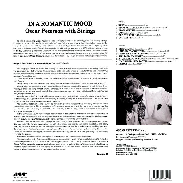 Oscar Peterson With Strings - In A Romantic Mood (+bonus track) (ltd. ed.) (180g)