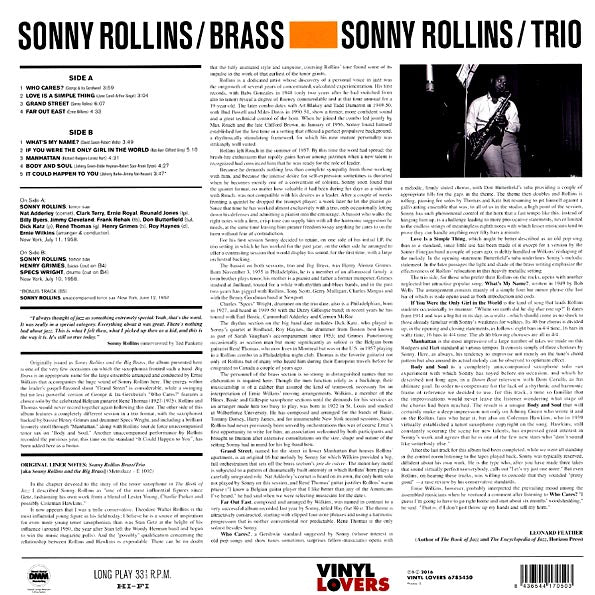 Sonny Rollins - Brass / Trio (+bonus track) (ltd. ed.) (180g)