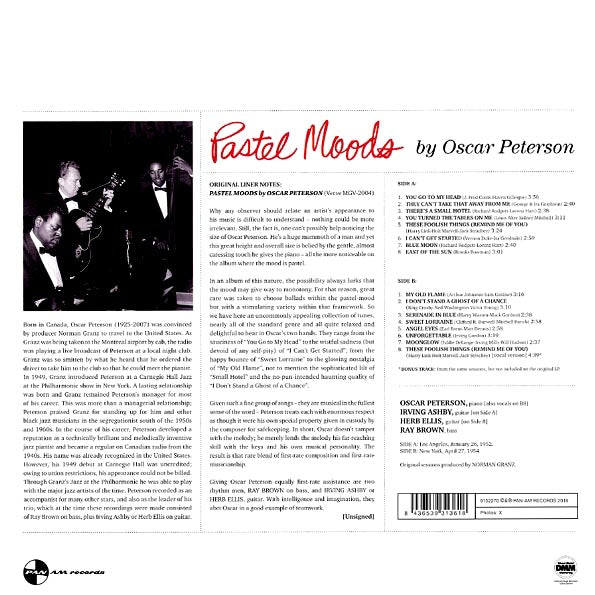 Oscar Peterson - Pastel Moods (+bonus track) (ltd. ed.) (180g)