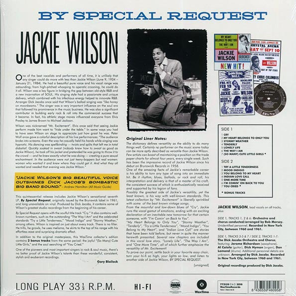 Jackie Wilson - By Special Request (+2 bonus tracks) (ltd. ed.) (180g)