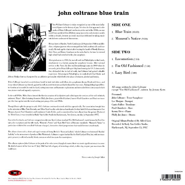 John Coltrane - Blue Train (180g) (colored vinyl)