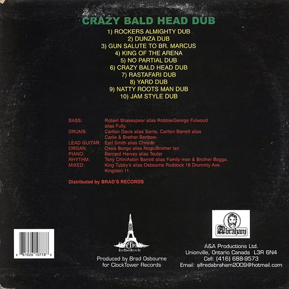 King Tubby, The Roots Radics - Crazy Bald Head Dub