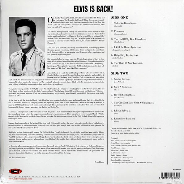 Elvis Presley - Elvis Is Back! (180g) (colored vinyl)