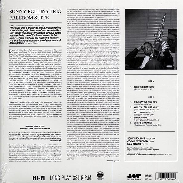 Sonny Rollins - Freedom Suite (+bonus track) (ltd. ed.) (180g)