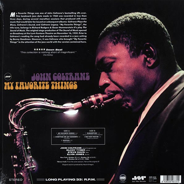 John Coltrane - My Favorite Things (+bonus track) (ltd. ed.) (180g) (remastered)