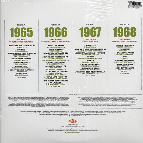 Savoy Brown, The Seeds, The Pretty Things, Etc. - Jon Savage's 1965-1968: The High Sixties On 45 (2xLP) (180g) (colored vinyl)