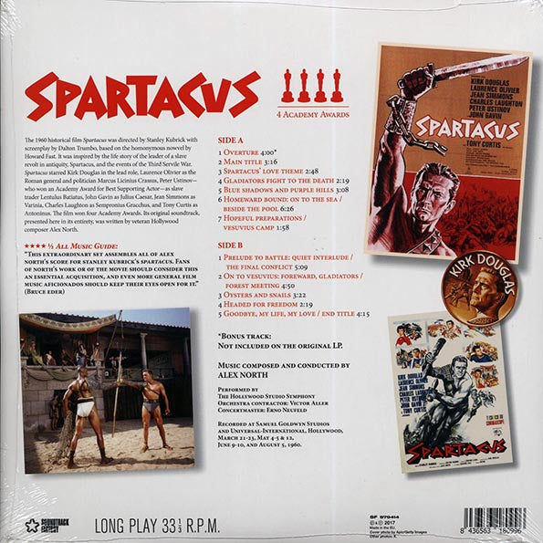 Alex North - Spartacus Original Motion Picture Soundtrack (+bonus track) (ltd. ed.) (180g)
