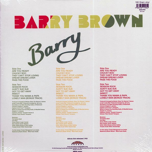 Barry Brown - Barry (180g)