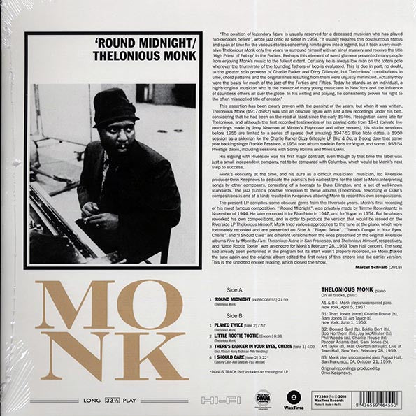 Thelonious Monk - Round Midnight (+bonus track) (ltd. ed.) (180g) (remastered)