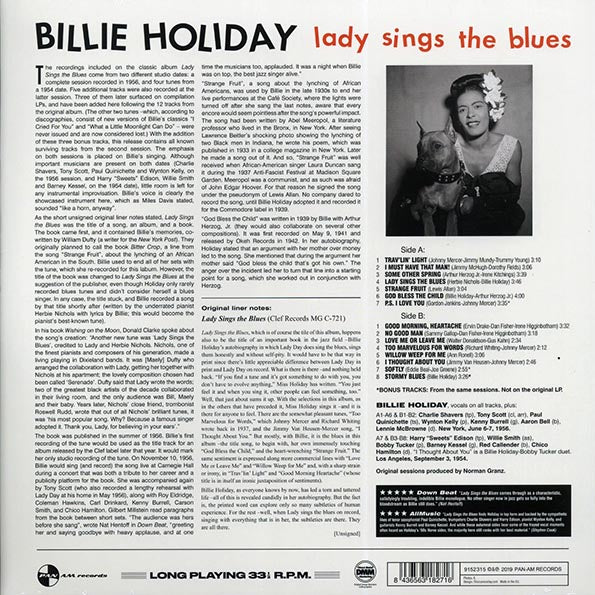 Billie Holiday - Lady Sings The Blues (+3 bonus tracks) (ltd. ed.) (180g) (remastered)