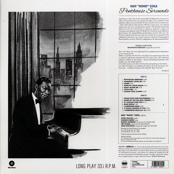 Nat King Cole - Penthouse Serenade: Nat King Cole At The Piano (+2 bonus tracks) (ltd. ed.) (180g) (remastered)