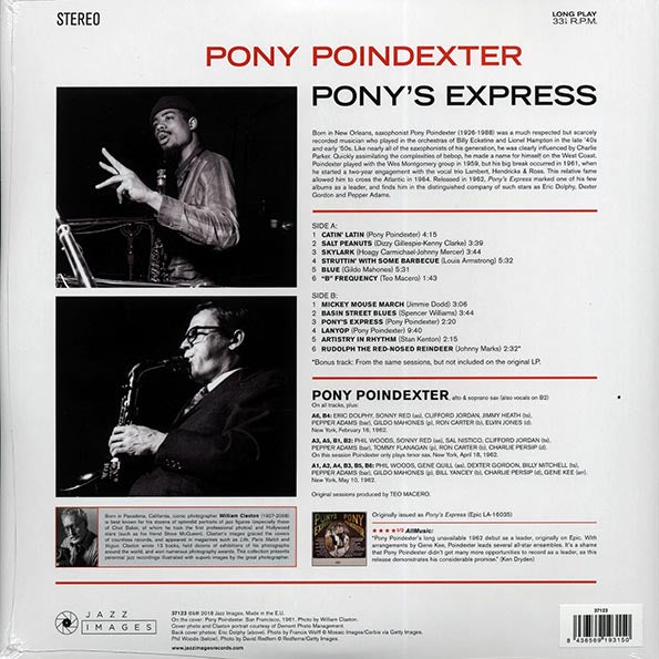 Pony Poindexter - Pony's Express (+bonus track) (ltd. ed.) (180g) (High-Def VV)
