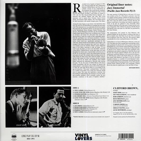Clifford Brown, Zoot Simms - Jazz Immortal (+2 bonus tracks) (ltd. ed.) (180g)