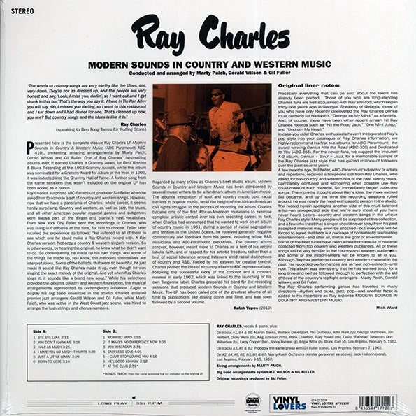 Ray Charles - Modern Sounds In Country And Western Music (+bonus track) (DMM) (ltd. ed.) (180g) (High-Def VV)