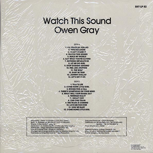 Owen Gray - Watch This Sound (UK press) (orig. press)
